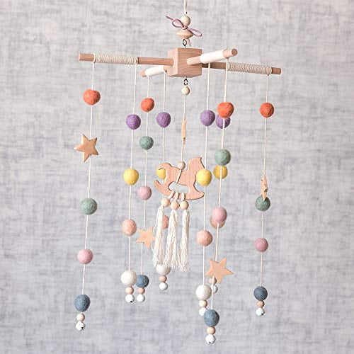Detachable lets make Baby Wooden Mobiles Nordic Nursery Baby Girl Room Decor Handmade Craft Hanging with Wooden Beads Cactus Pendant Best Shower Gift